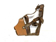 Ancienne Muselière pour chien en cuir époque ww1 ww2