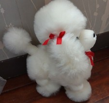 CC/Peluche doudou chien caniche blanc Toys "R" Us 1994 h35 cm (côté tete)vintage