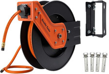 TA10 Retractable Air Hose Reel Swivel with 3/8 In. X 25 Ft Hybrid Hose Max 300 P