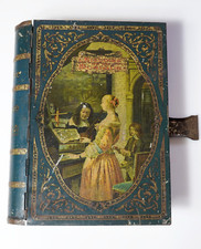 Boîte livre médiéval  histoire de la musique coffre cachette secret box 1920 fer