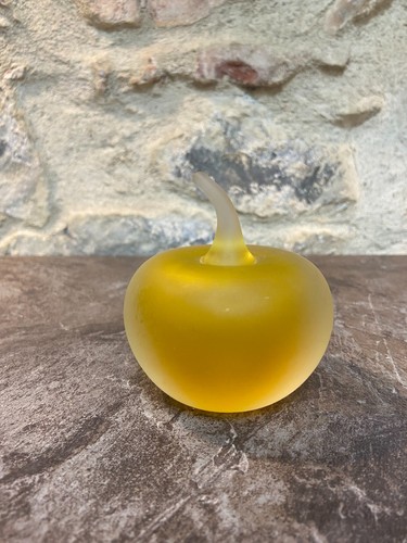 Pomme jaune verre murano - en,