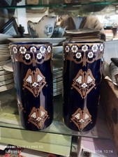 Vase tubulaire en faïence de