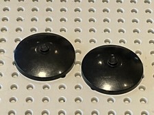 2 x LEGO espace space black round dish 3960 / 6899 2126 6900 6932 7649 7471 6999