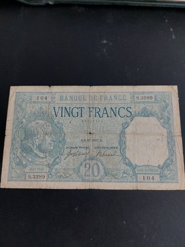 Billet francs bayard du - 20,