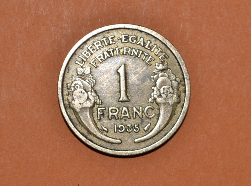 Franc morlon 1935 bronze alu - 1,