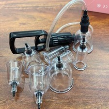 8PCS Ventouse Stimulateur Mamelon Élargissement de Sein Breast Suction Cup Pump