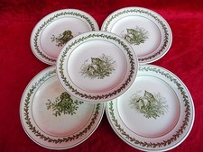 5 Vieux Assiettes À Gâteau