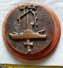 Petite Tape de Bouche Marine Patrouilleur Rapide ÉPÉE  Bronze ORIGINAL France