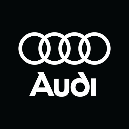 Audi logo multicolor die - multicolor, cut