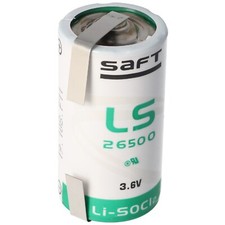 Batterie Pile Lithium Saft Li-SOCI2 LS26500 3.6V 7700mAh Format C avec cosse...