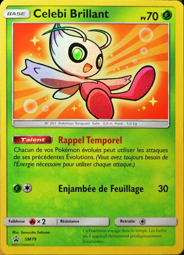 Carte pokémon sm79 celebi - pokémon,
