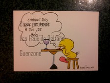 LE PIAF JE BOIS QUAND JE PENSE A TOI  DAN SALEL   carte postale postcard