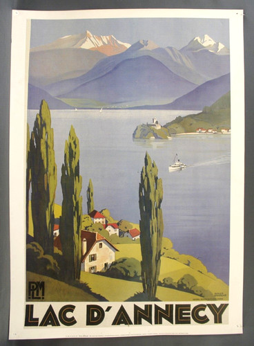 Affiche plm lac annecy roger - plm, d'annecy