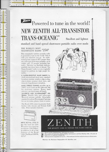 Zenith all transistor trans - zenith,