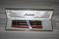 Coffret de 3 Stylos Plume Vintage EVEREST Modilac Publicité Made in Italy