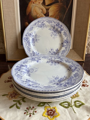 Assiettes plates creil et - 6,