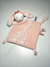 Doudou Plat Lapin Rose Pâle