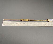 Belle gourmette Bracelet Plaque Or Jaune Oria 13 cm Nos Stock Bijoutier Cadeau