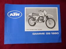 catalogue prospectus moto cross KTM  125GS 175GS 240GS  de  1980