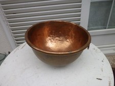 Ancien Gros Cul De Poule En Cuivre Rose 19 ème 30 cm