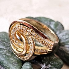 Bague Plaqué Or Zircons