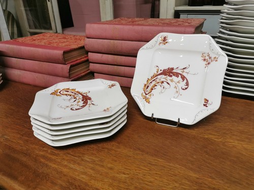 Assiettes dessert porcelaine - dessert,