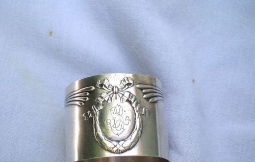Rond serviette argent - rond,