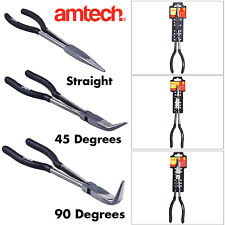 Pince Amtech Extra Longue 11" Outils Droite Courbée 45/90 Degré Robuste