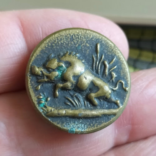 Ancien bouton chasse - bouton, .
