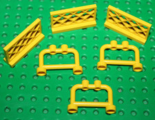 Lego lot de 6 barrières: 3 Yellow Fence 4083 et 3 ref 3185 set 726 374 149 655