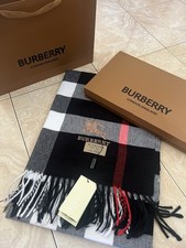 Écharpe à rayures anglaise en cachemire Noir Burberry classique