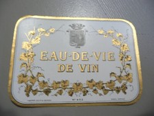 étiquette ancienne EAU- DE-
