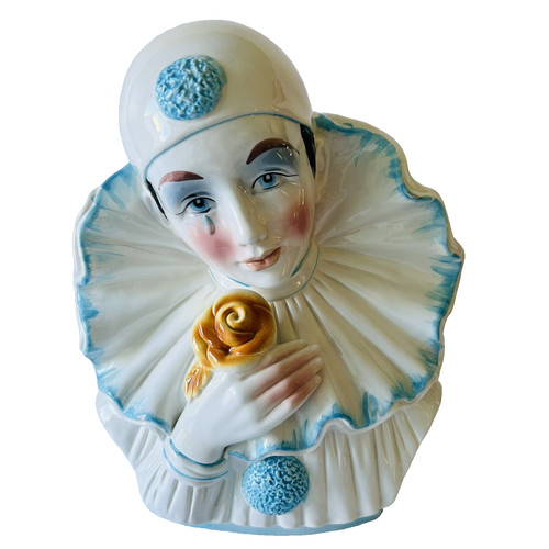 Grand buste pierrot vintage - grand,