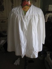 Ancien caraco fine batiste brodée main Monogramme