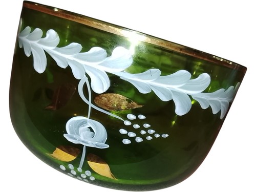 Bol art déco verre peint