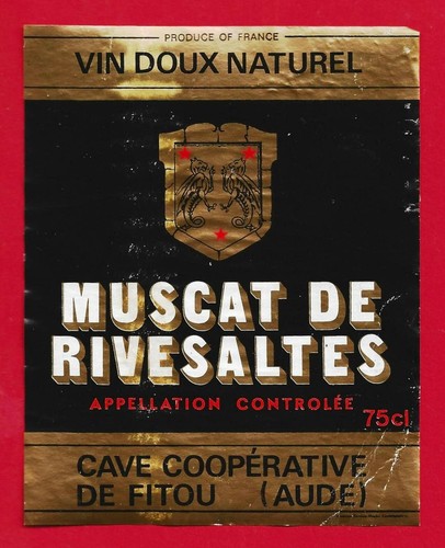 Etiquette label vin - vin, doux