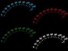 Compteur de vitesse blanc +