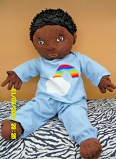 L/ POUPEE POUPON IKEA LEKKAMRAT NOIRE AFRICAINE 46CM EXCELENT ETAT QUASI NEUF