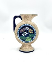 AMPHORA TCHÉCOSLOVAQUIE  vase céramique Art Nouveau aux perroquets decoration 