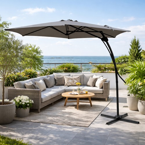 Parasol jardin easy push - de,
