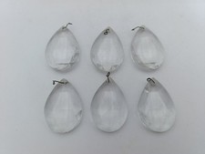 Lot 6 pampilles verre 5 cm