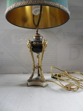 très ancienne lampe en bronze laiton base marbre H T 48 cm  TBE