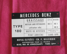 plaque de graissage neuve