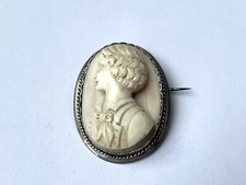 ANCIEN Broche Camée Dandy