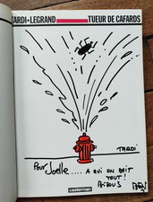 BD, E.O. ,1984, RARE DÉDICACE TARDI ET LEGRAND, " TUEUR DE CAFARDS ", BLITZ,