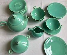 Rare partie de service à thé céladon créé par Marcel Goupy en 1930 pour Rouard
