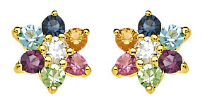 Boucles oreilles puce fleur - oreilles,