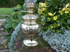 Grande LAMPE à pétrole ANCIENNE en laiton BEAU DECOR fonctionne HAUTEUR  58cm