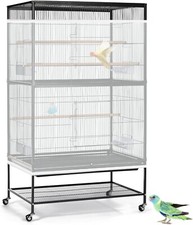 ASOCEA Extra Large Cage À Oiseaux Graines De Recueil De Graines Jupe Garde Couve