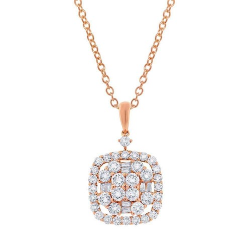 Diamant baguette pendentif - diamant,
